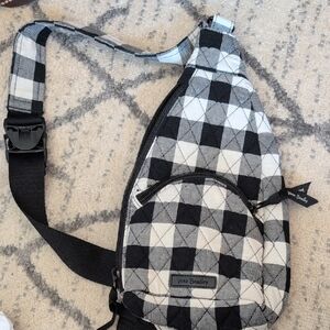 Vera Bradley Black and White Checkered Men's Bag
